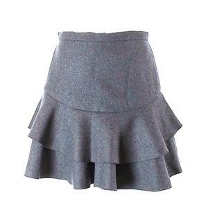 J. Crew ruffled wool blend skirt